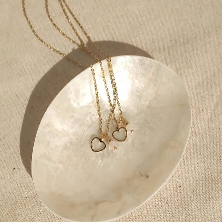 Set de collares madre e hija en acero inoxidable dorado para venta al por mayor de by Indah