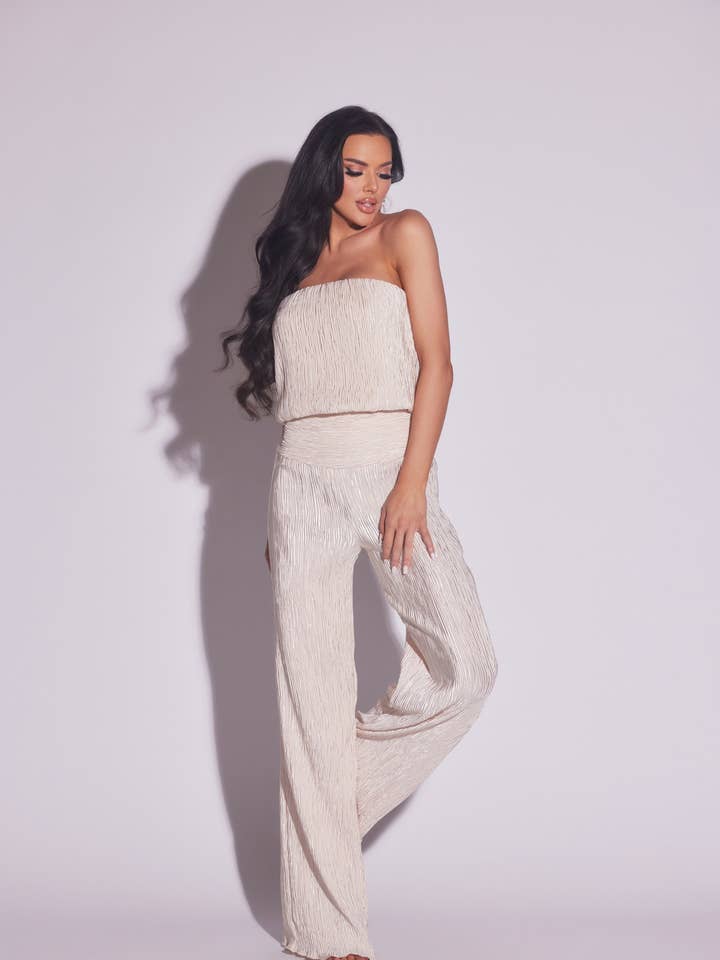 Bliss Pleated Pant Set for wholesale by WFFS