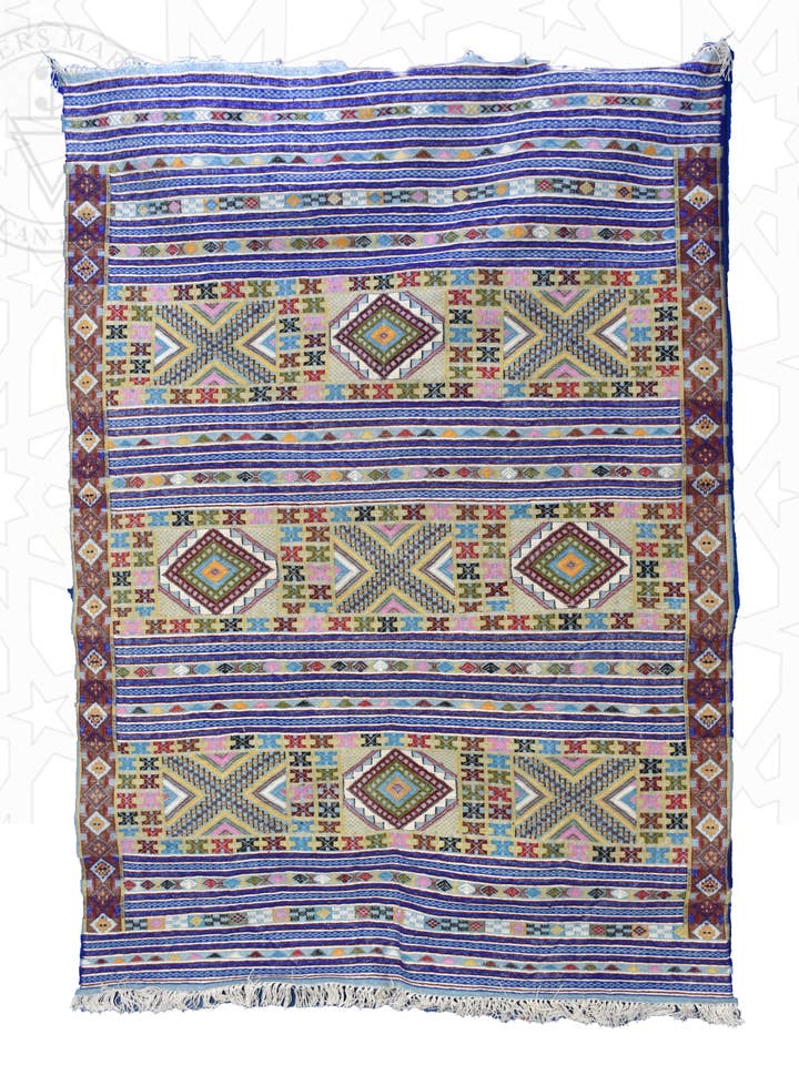 Tapis marocain kilim à plat pour la vente par Berbers Market