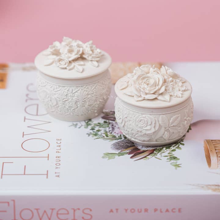 Cream White Blossom Box for wholesale on Faire9