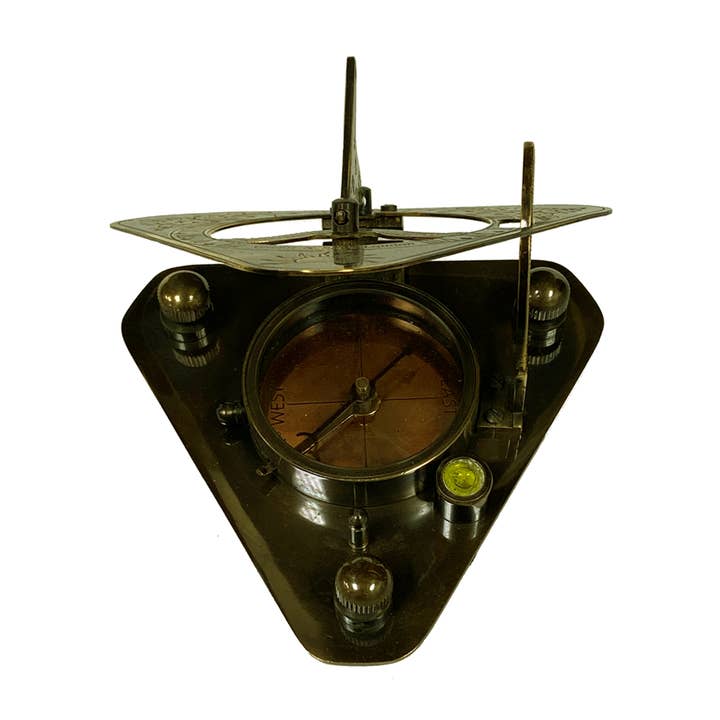 Madison Bay Co. - Historical Home Decor Reproductions - Vendita all'ingrosso Bussola - Bussola con meridiana in ottone anticato con scatola di legno, 4-1/2”2