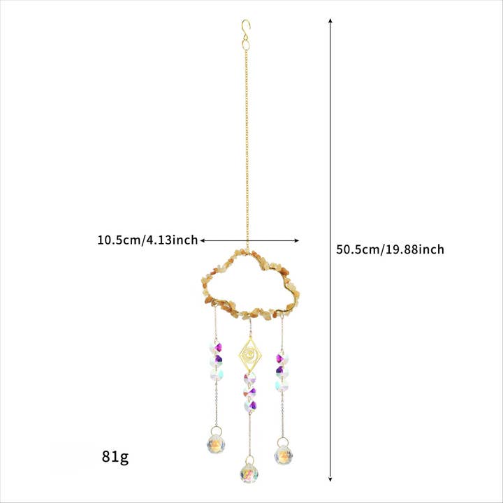 Dipped Shop - Wholesale Suncatcher - Cloud Stone Cross Crystal Home Hangings DP25A919