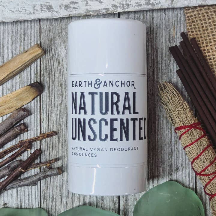 Natural Unscented Vegan Deodorant for wholesale by Earth & Anchor Soap Co.