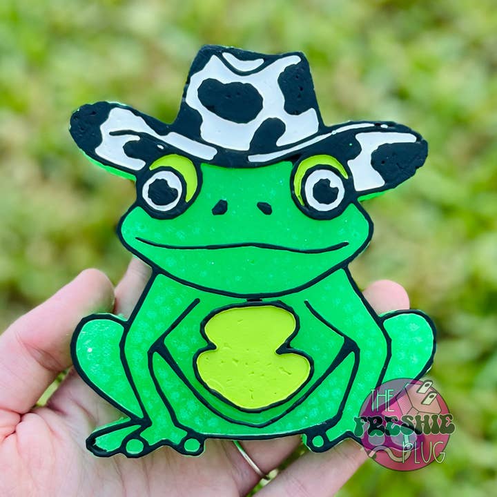 Frog with Cowboy Hat for wholesale by The Freshie Plug