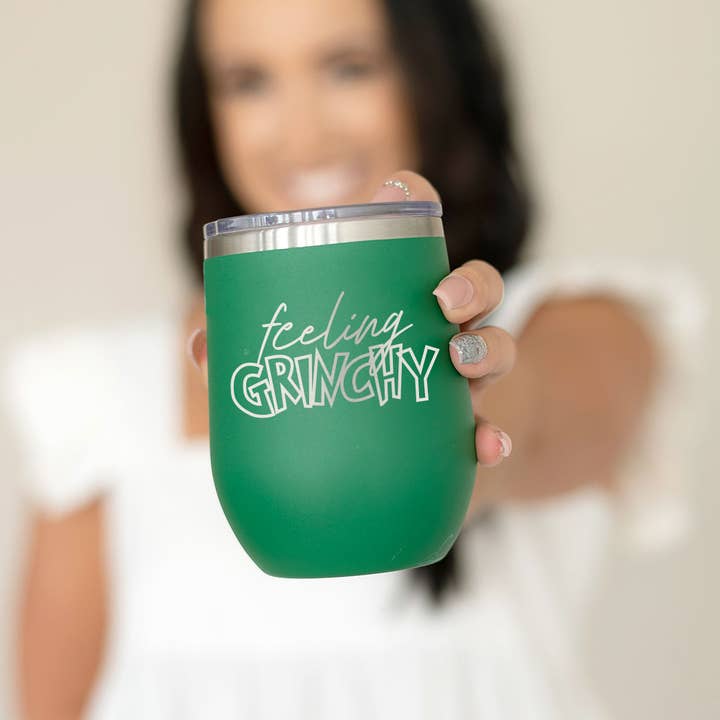 Viv&Lou - Wholesale Insulated Mug/Tumbler - Feeling Grinchy Green 12oz Tumbler1