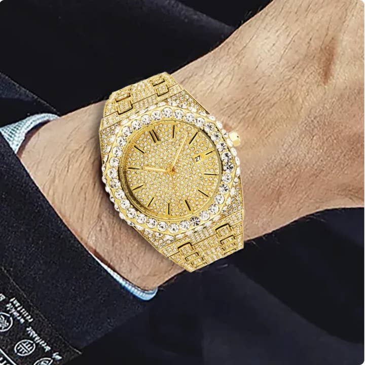 Naomi's Happy Place Shop – wholesale Wrist watch – Men's – Men's Starry Diamond Quartz Watch4