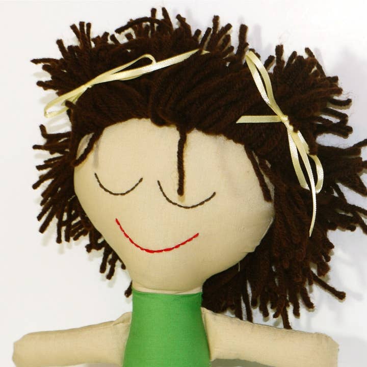 LKD Designs - Wholesale Doll - Kids - Brown Hair Rag Doll
