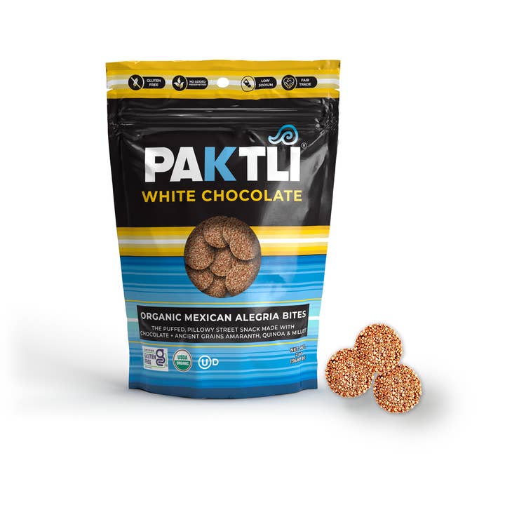 Paktli Foods - Wholesale Chocolate Covered Sweets - NEW White Chocolate Mexican Alegria Bites5