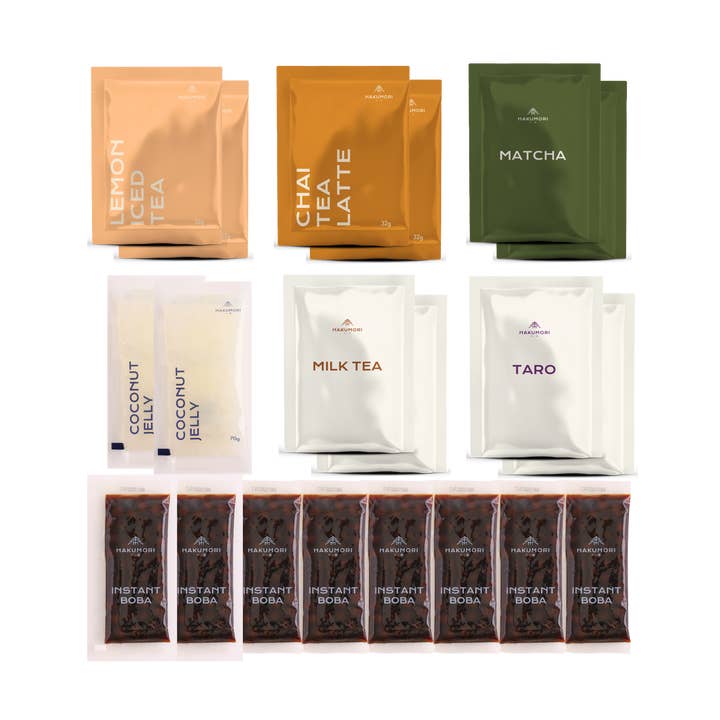 Ensemble d'échantillons de Bubble Tea pour la vente par HAKUMORI