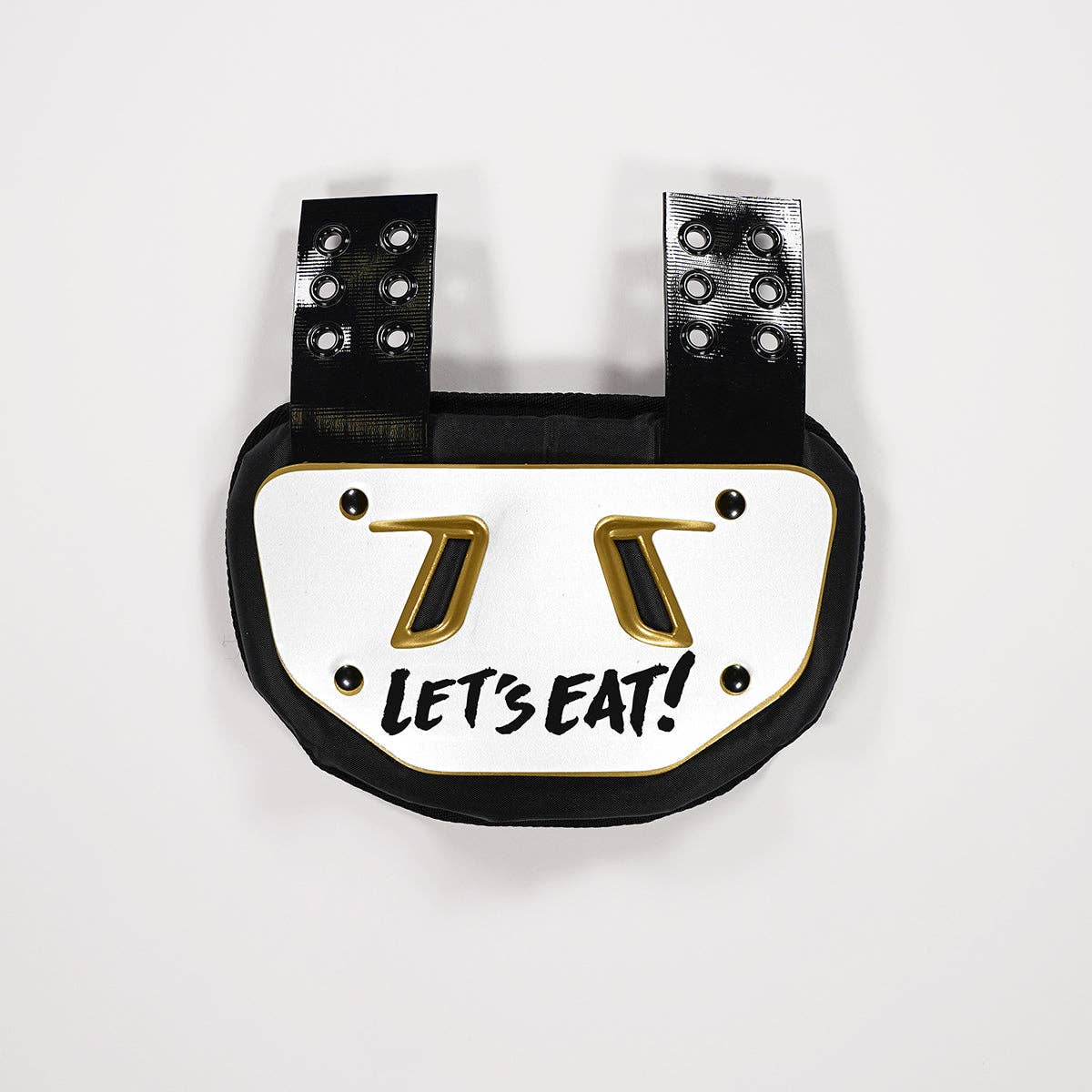 White Let's Eat Sticker for Back Plate for wholesale on Faire13