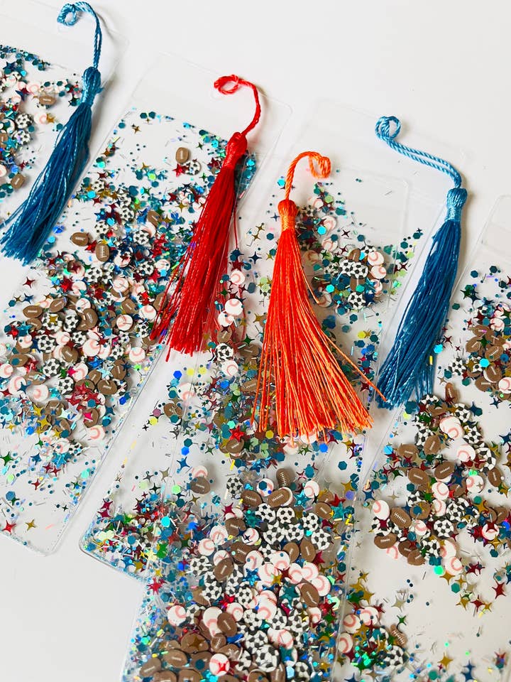 Sports Glitter Shaker Bookmark for wholesale by Coloring Home