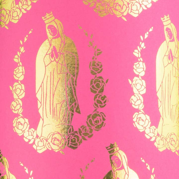 MIDORI Inc. - Wholesale Flat Wrap - Virgin Mary - Magenta/Gold Foil