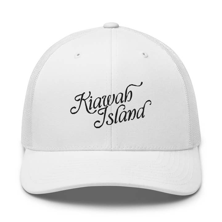 Kiawah Island South Carolina Embroidered Trucker Hat | Black Thread for wholesale by CRE PYT