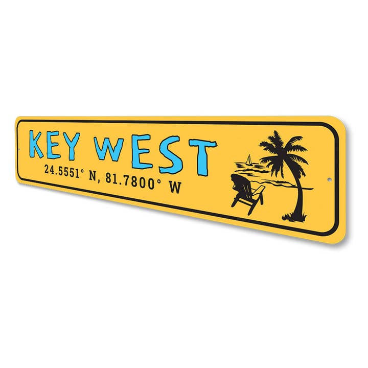 Lizton Sign Shop, Inc - Wholesale Sign - Key West With Coordinates Sign3