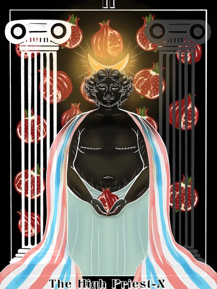 ”The High Priest-X” Queer Tarot Minitryck och kortläsning för wholesale av Autumn Eve's Art