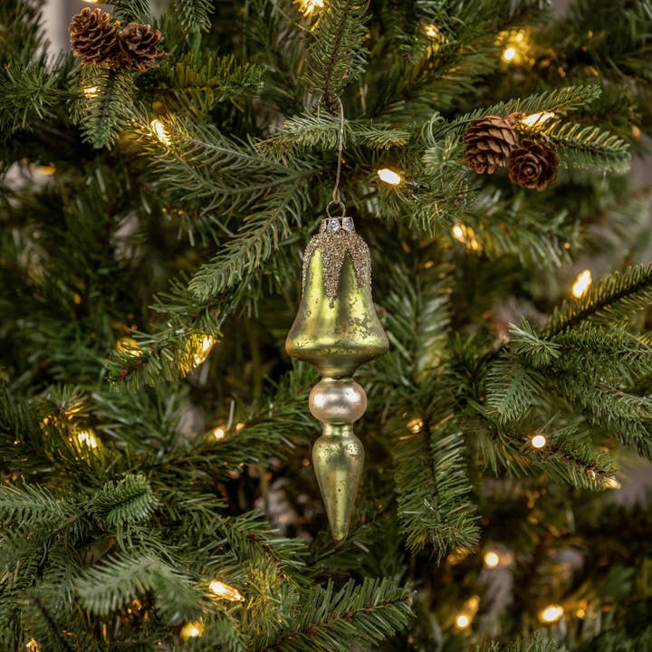 Ragon House - Wholesale Ornament - GREEN FINIAL BELL ORNAMENT