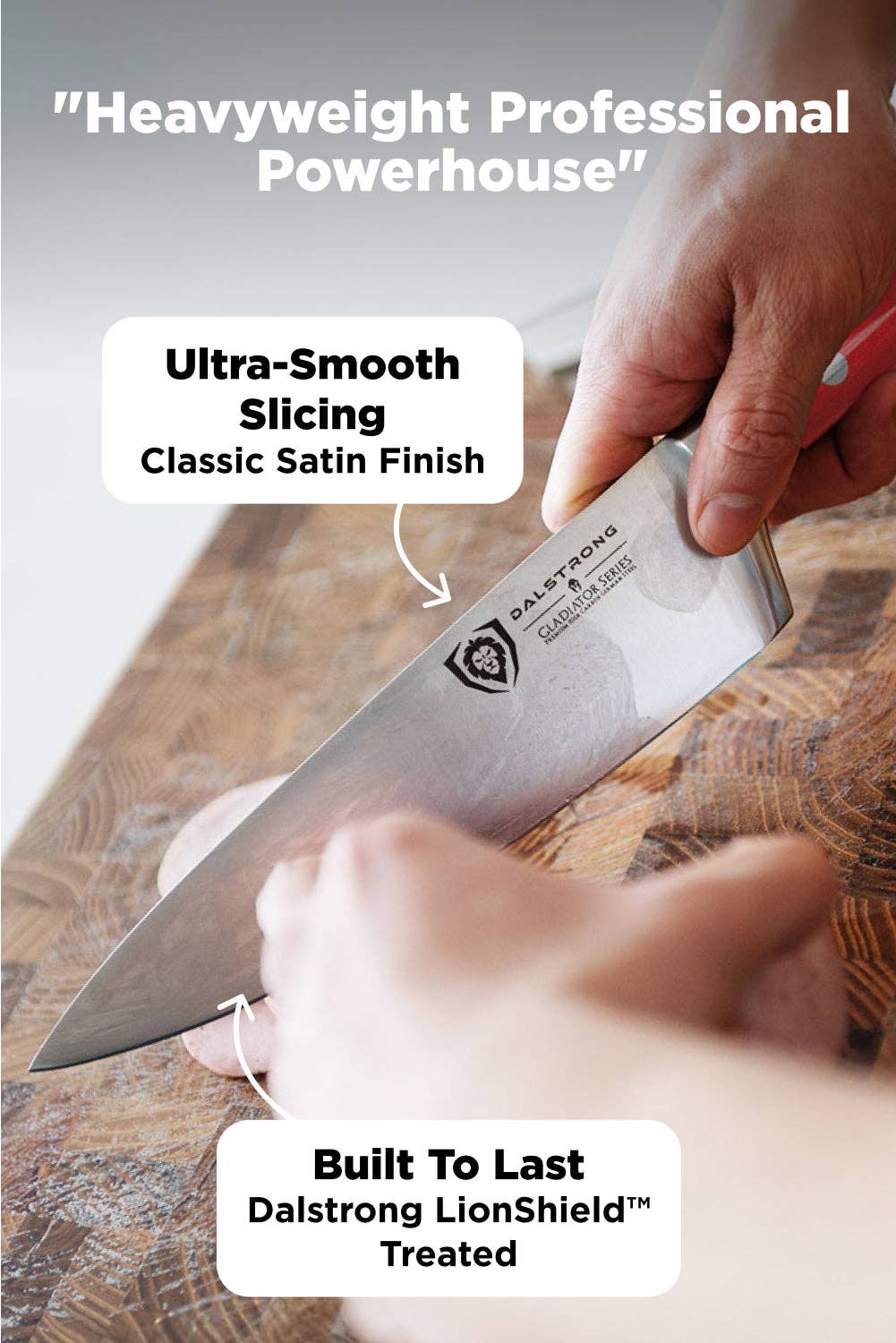 Dalstrong - Wholesale Knife Set - 18-piece Colossal Knife Set with Block | Red Handles | Gladiator Series | Knives NSF Certified | Dalstrong ©5