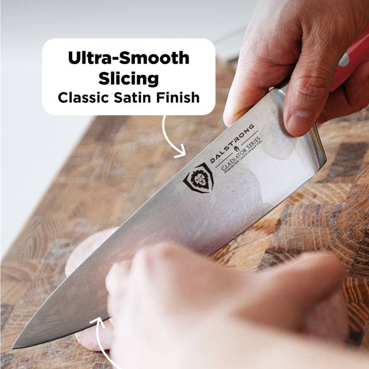 Dalstrong - Wholesale Knife Set - 18-piece Colossal Knife Set with Block | Red Handles | Gladiator Series | Knives NSF Certified | Dalstrong ©5