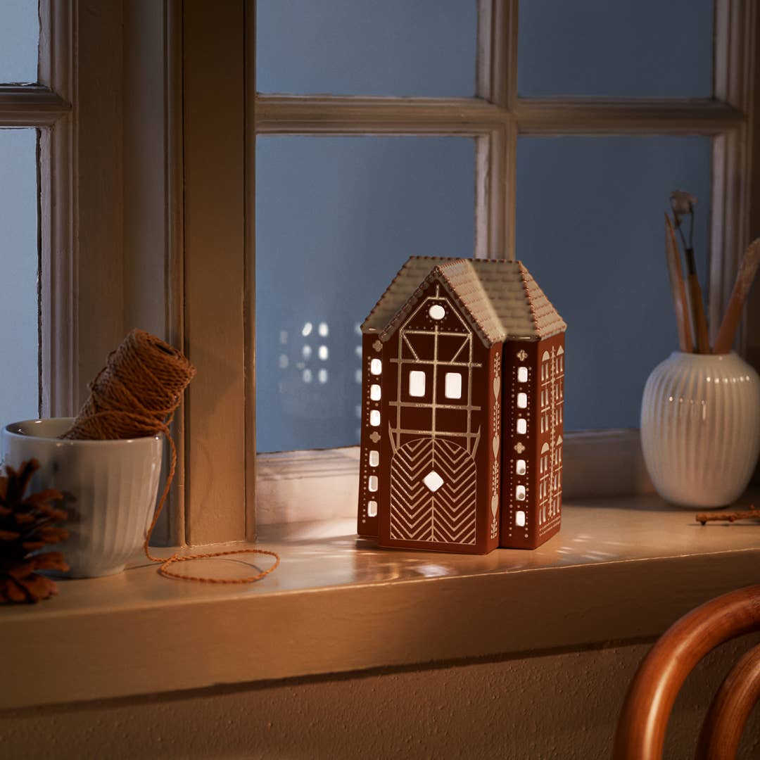Danish Design Collective - Wholesale Christmas Decoration - Kähler - Gingerbread - Ceramic Tealight Holder - Large House4