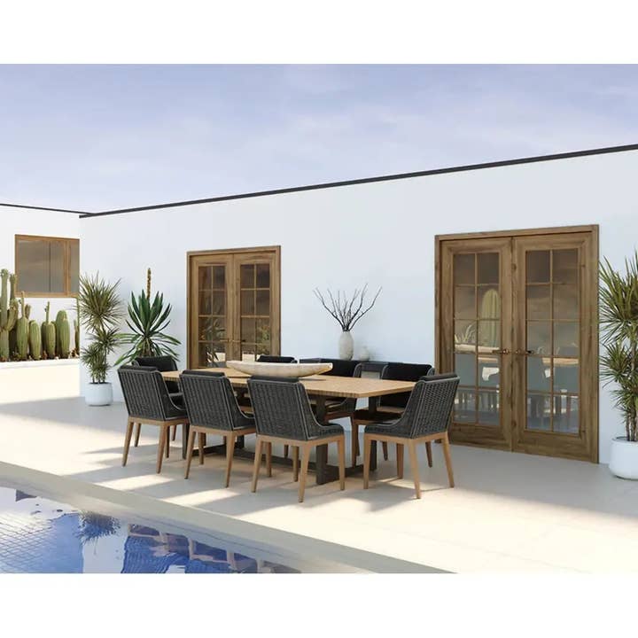 LOOMLAN - Wholesale Patio Table - Geneve Aluminum Outdoor Dining Table2