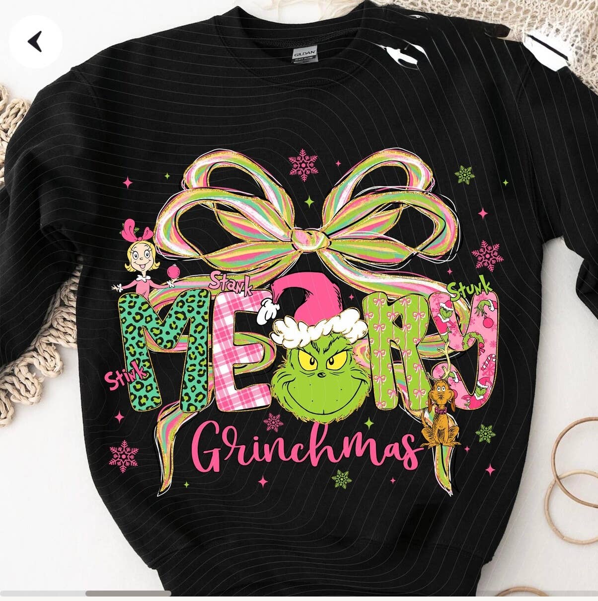 LakeDazes - Wholesale Graphic Sweatshirt - Women's - Merry Grinchmas Sweatshirt, Grinch Sweatshirt, Christmas1