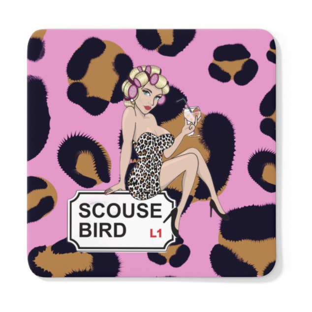 Scouse Bird Leopard Print Coaster for wholesale by Scouse Bird Shop