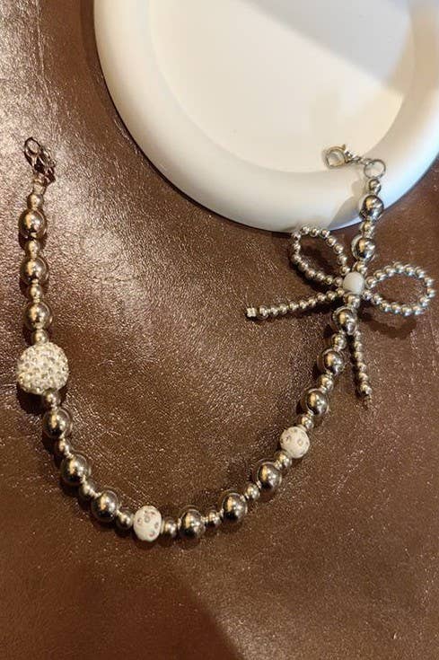 Silver CLASSIC PEARL SHOE CHARM | 40SD103 for wholesale on Faire0