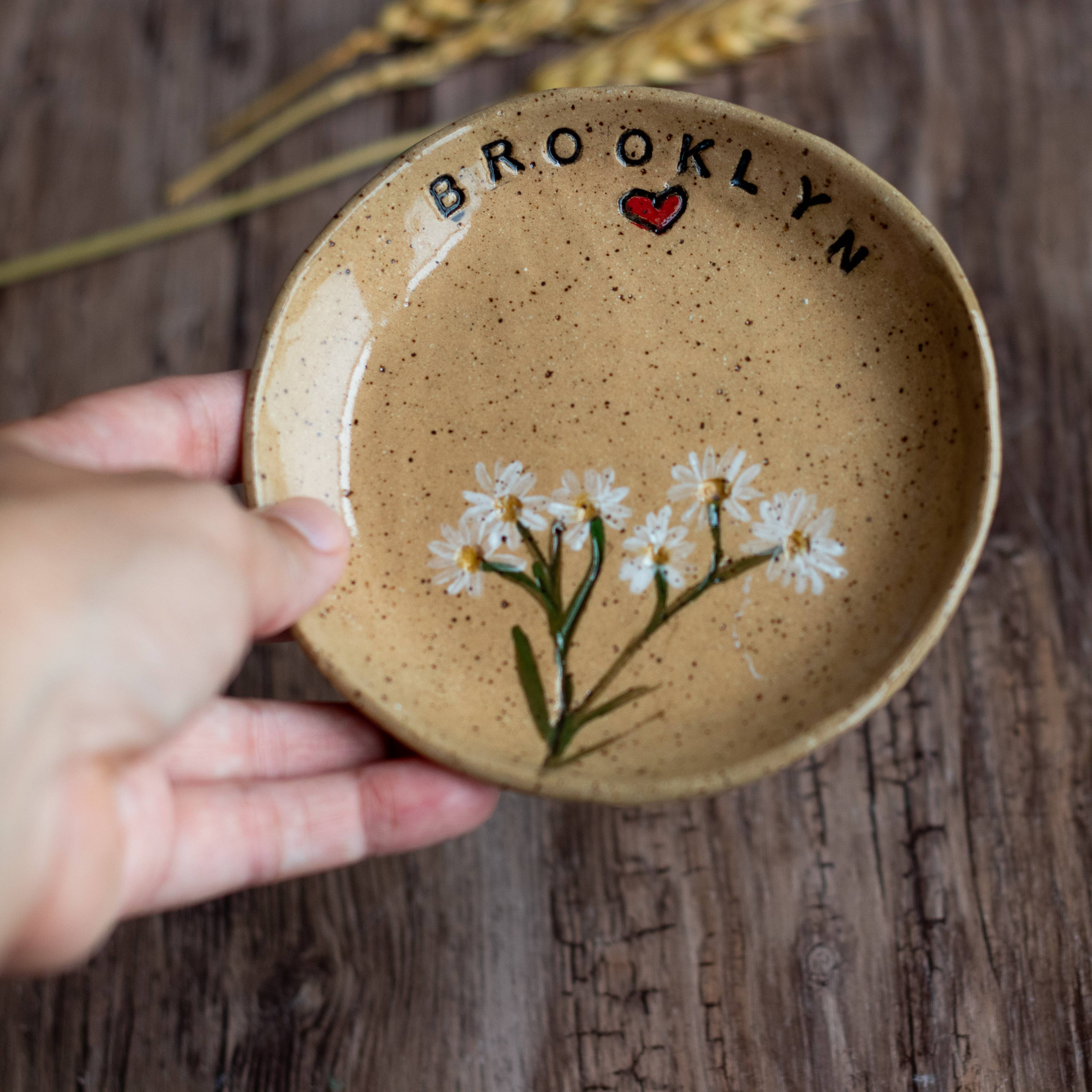 Tara Kothari – wholesale Smyckesfat – Anpassad stad/stat Pressad blomma handgjord prydnadssak maträtt1