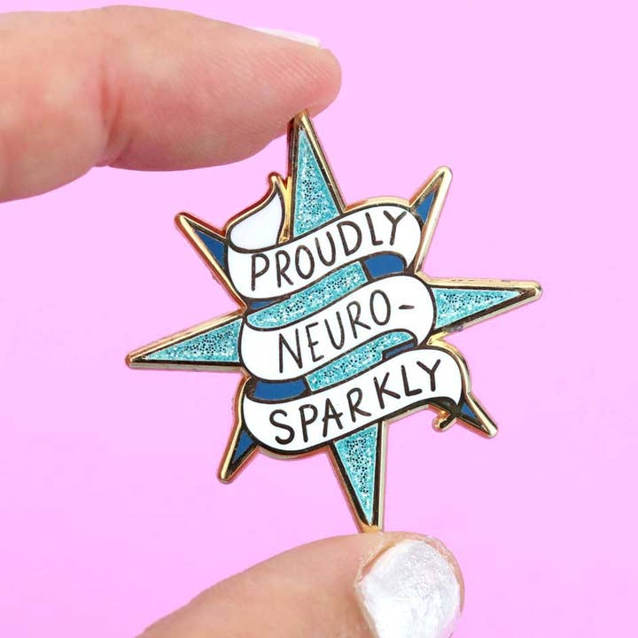 Jubly-Umph - Wholesale Lapel pin/button - Proudly Neuro-Sparkly Lapel Pin4