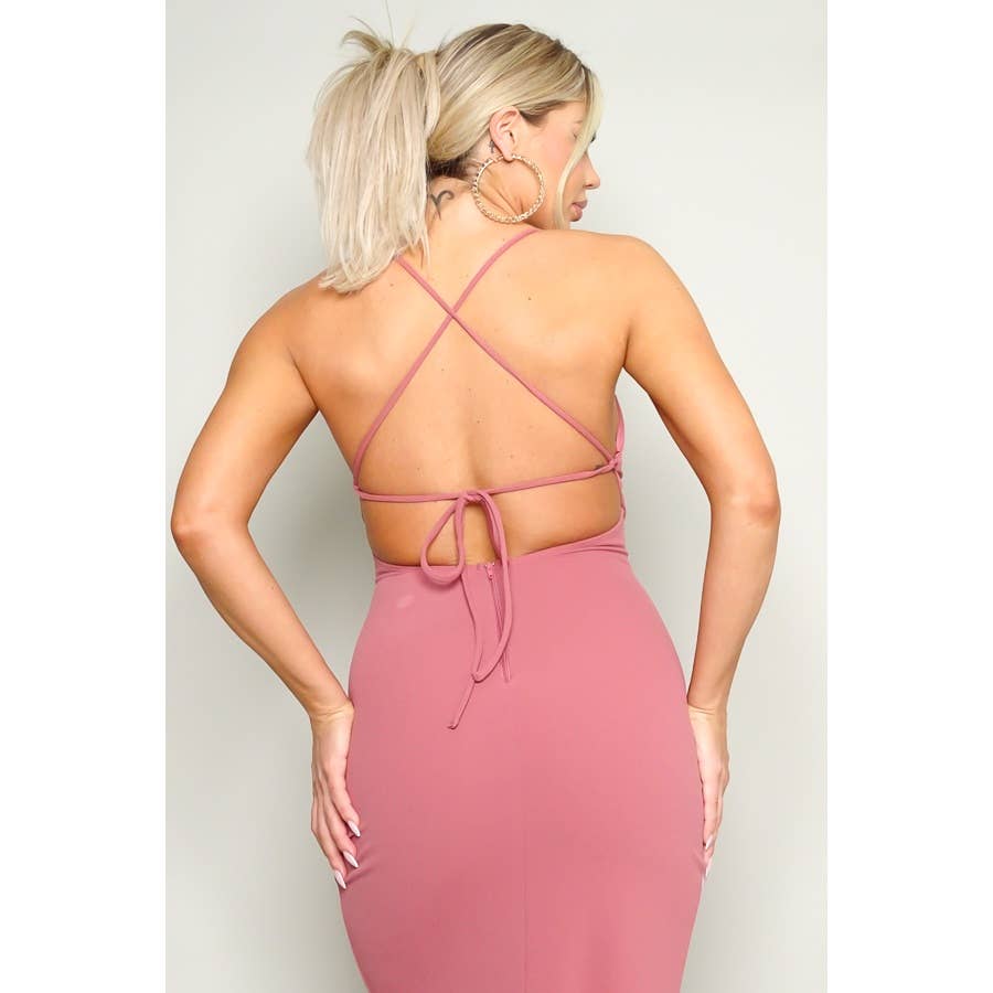 CEFIAN FASHION - Wholesale Dress - Women's - SILVA CREPE WRAP MAXI DRESS2