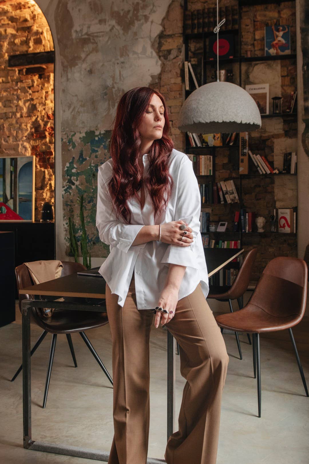 CAPSULE by Agnė Gilytė - Vente Chemise à col boutonné – femme - Chemise « FLORENCE » en coton de haute qualité33