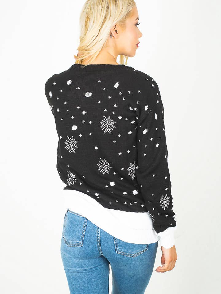 justyouroutfit - Wholesale Knit Sweater - Women's - Reindeer Christmas Jumper1