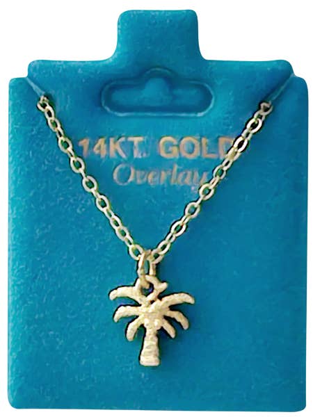 Colar Pequena Palmeira Feito nos EUA Ouro ou Prata por atacado de New England Gold Inc.