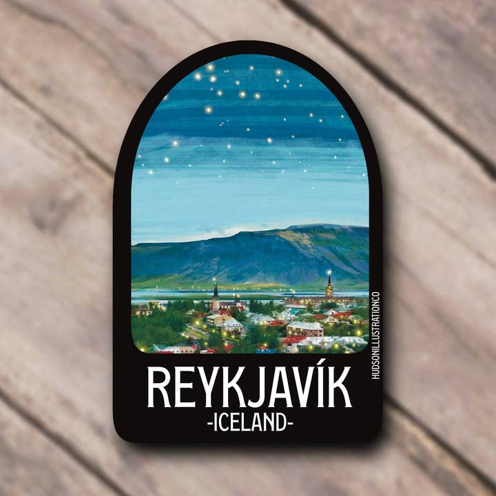 Autocollant/Magnet/Impression/Carte postale Reykjavík Islande pour la vente par About Town Co