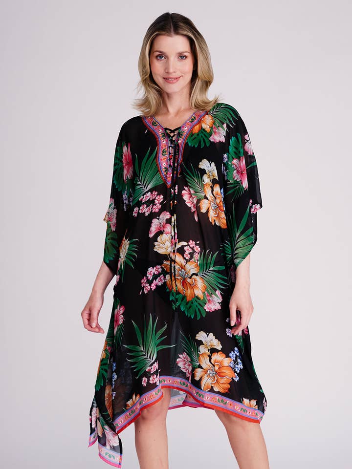 Murcia Kaftan - Sort for engroshandel hos Pia Rossini Ltd