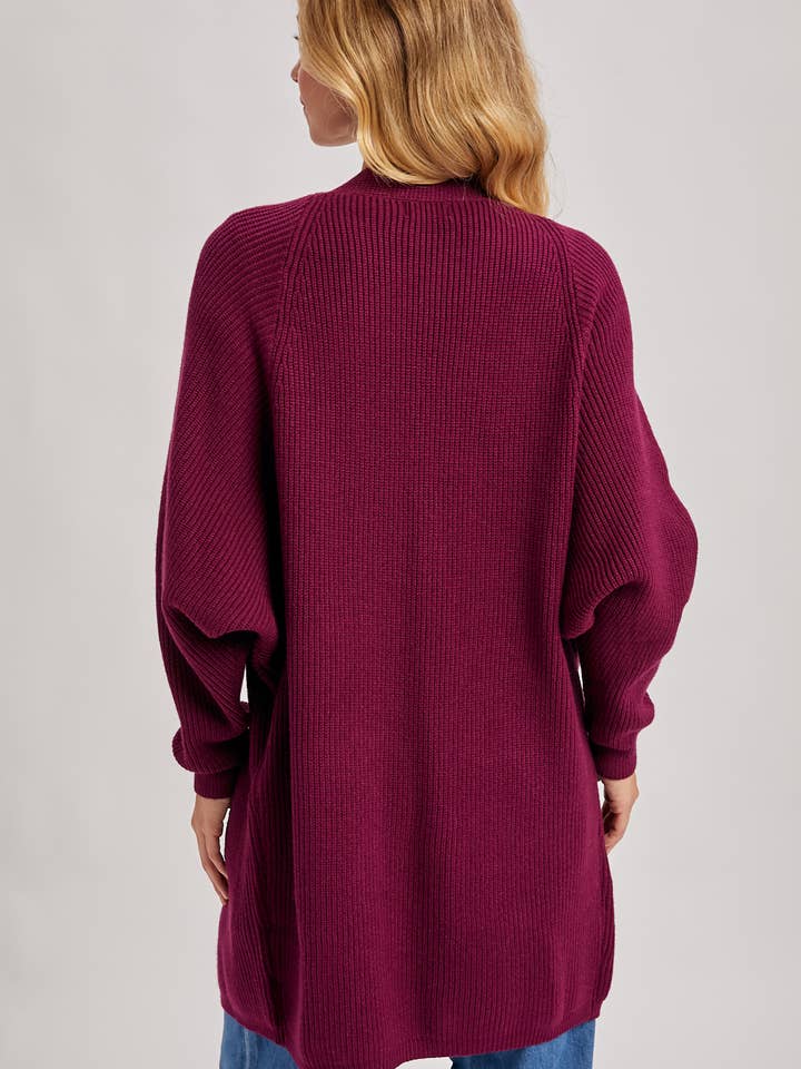 Bluivy - Wholesale Cardigan - Women's - OPEN FRONT BATWING SLEEVE CARDIGAN24