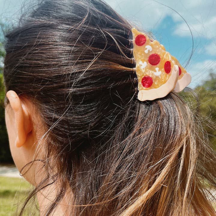 Joanna Behar - Wholesale Hair Clip - Women's - New york italian Pizza Hair claw clip1