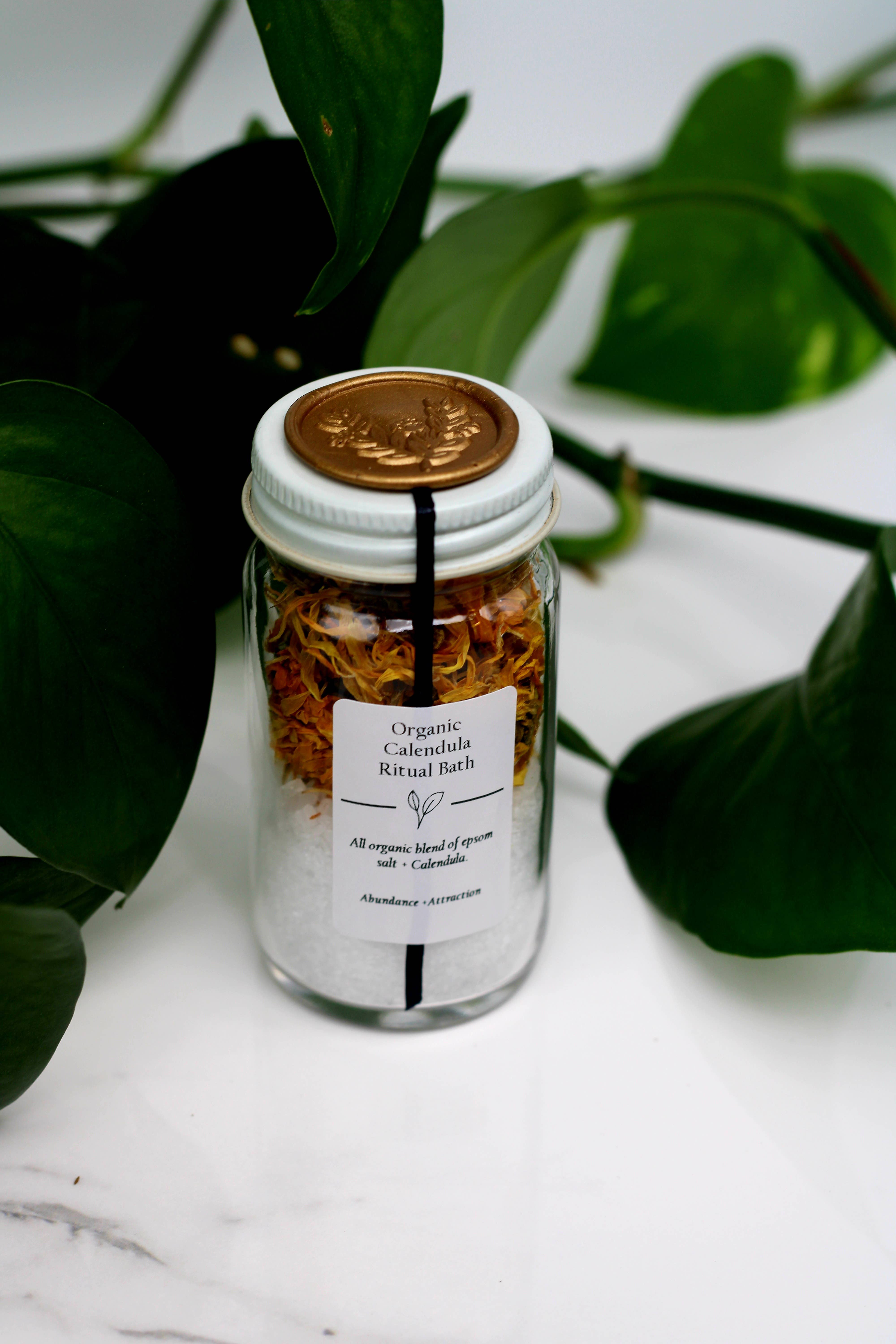 Three Witches Tea Shop - Vendita all'ingrosso Sali da bagno - Sale da bagno rituale alla calendula biologico3