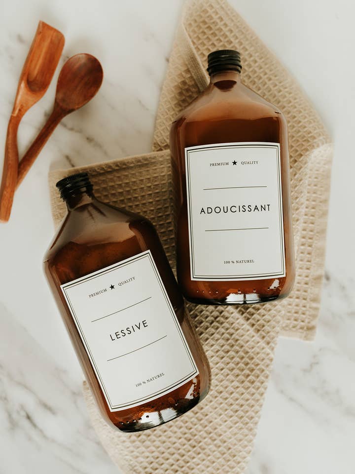 Fabric Softener - Amber Bottle for wholesale by Les Flacons de l’Apothicaire