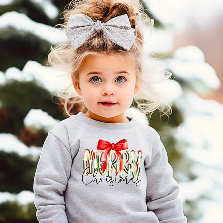 Merry Christmas Toddler Sweatshirt, Toddler Christmas for wholesale by Posh Magnolia Boutique