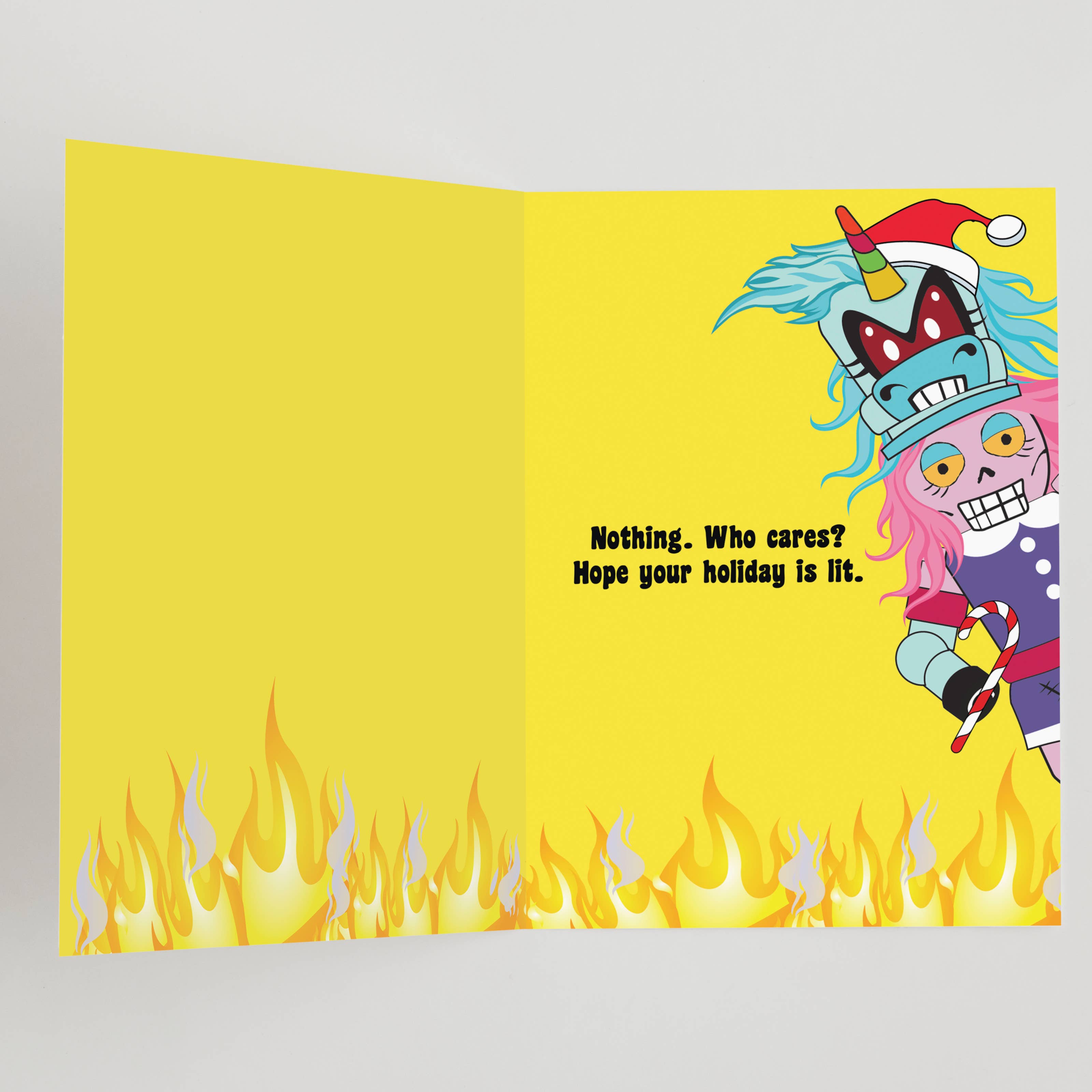 Monster Crackers - Wholesale Christmas Card - Hope Your Holiday is Lit Greeting Card1