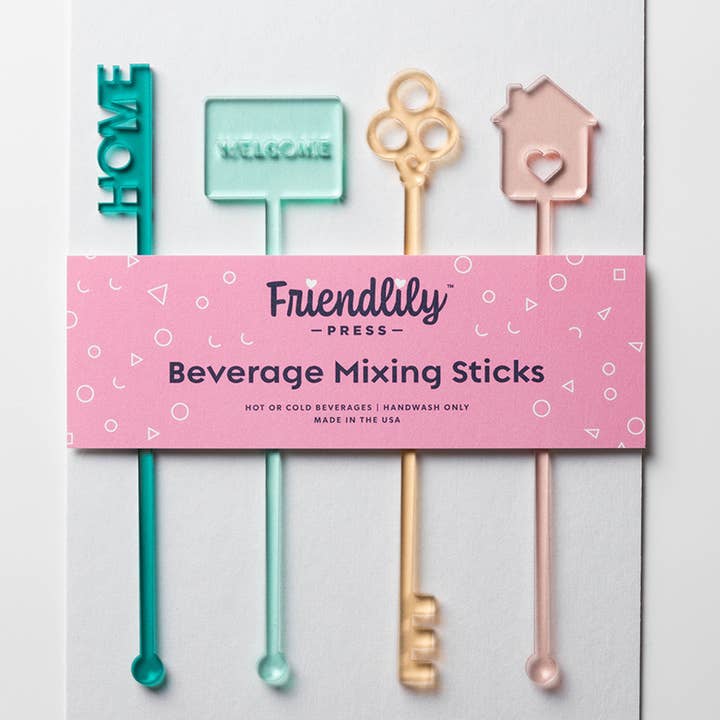 Friendlily Press - Wholesale Drink Stirrer - Real Estate Agent Acrylic Collection