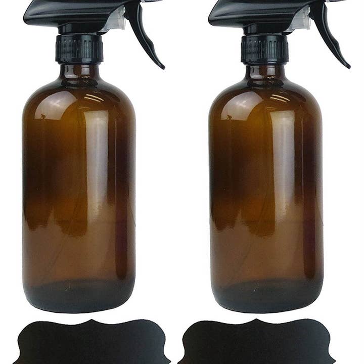 16Oz Amber Glass Bottle Set of 2 With Labels for wholesale by Welcome Home Unbeatable Deals