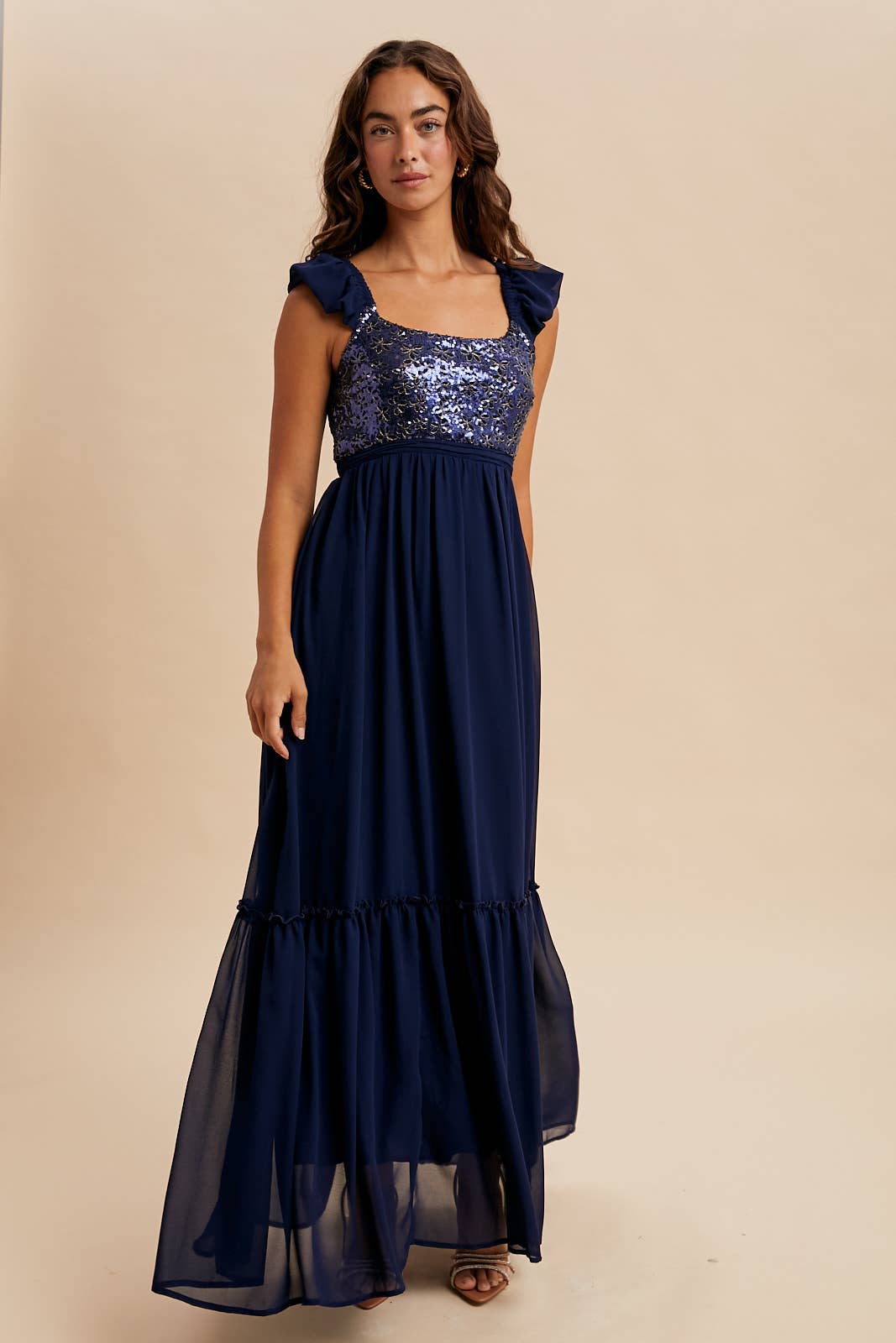 In Loom - Vendita all'ingrosso Vestito - Donna - ABITO MAXI CON PAILLETTES A CONTRASTO PER LE VACANZE4