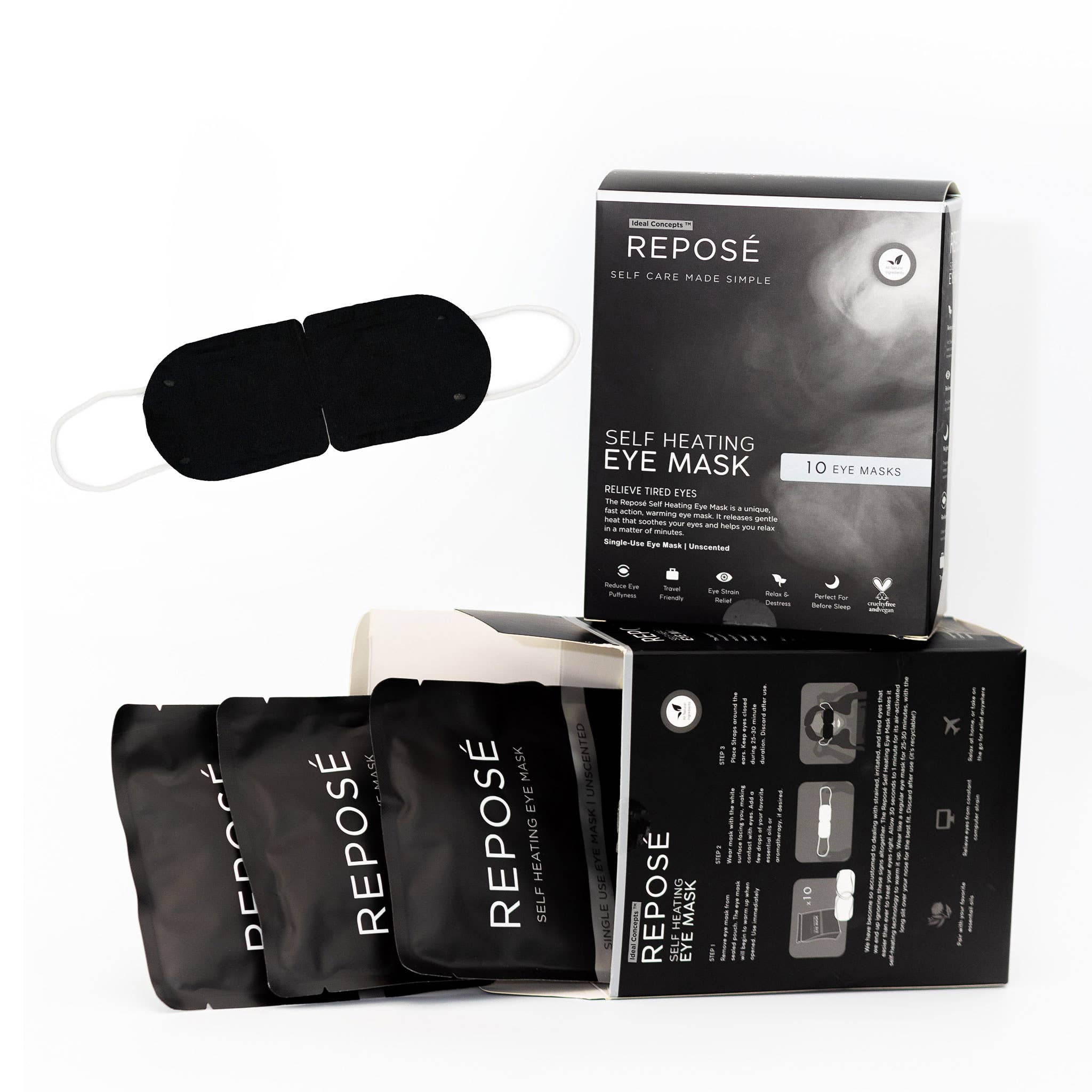 Reposé - Wholesale Sleep/Eye Mask - Self Heating Eye Mask for Dry Eyes, Eye Strain, Sleep4