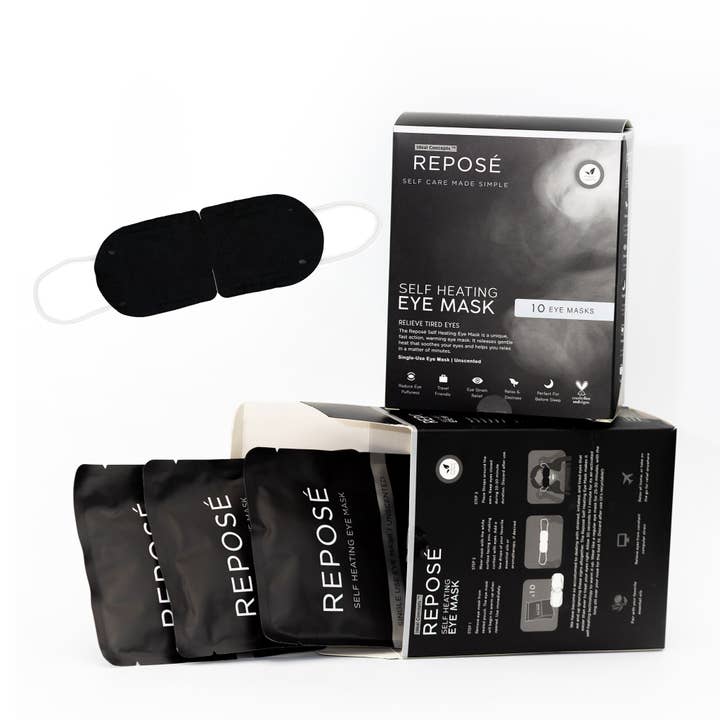 Reposé - Wholesale Sleep/Eye Mask - Self Heating Eye Mask for Dry Eyes, Eye Strain, Sleep4