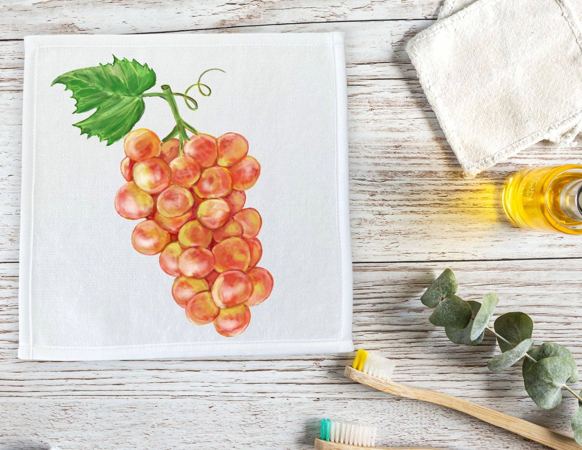 MerikaArt - Wholesale Wash Cloth - Golden Grapes Washcloth3