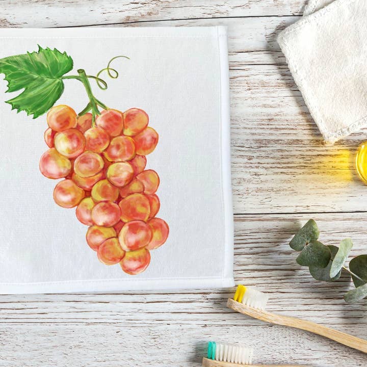 MerikaArt - Wholesale Wash Cloth - Golden Grapes Washcloth3
