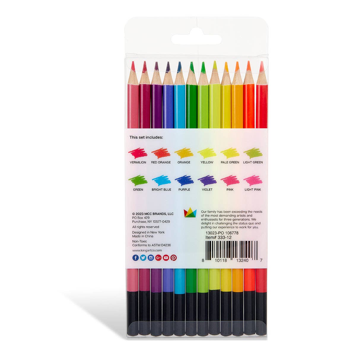 KINGART – wholesale Coloured pencil – Colored Pencils 12 Neon Colors7