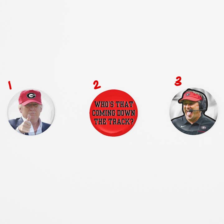 Boutons Jour de Match | ROUGE + NOIR pour la vente par GameDayDrips